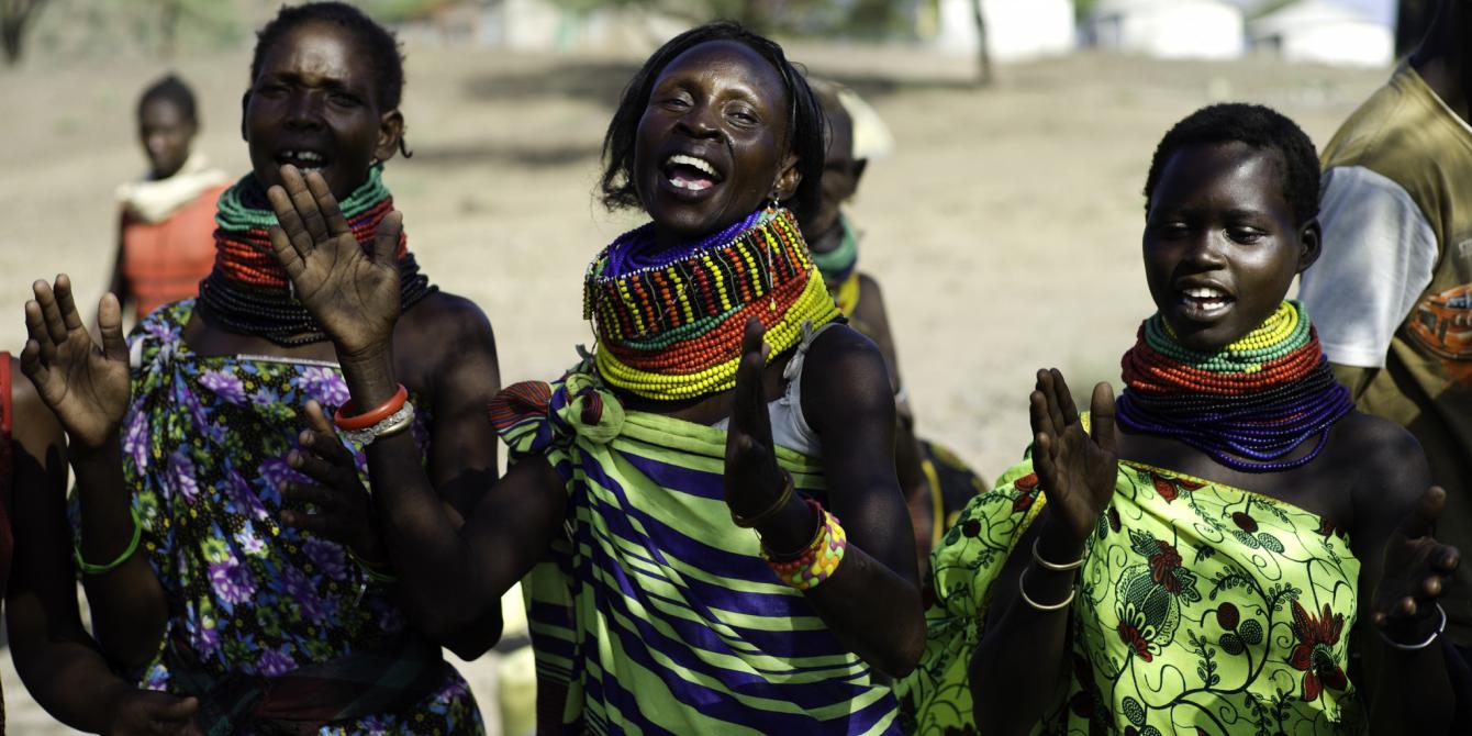 Vote a Dada Women dancing in Turkana. Photo Credit: Kieran Doherty/Oxfam